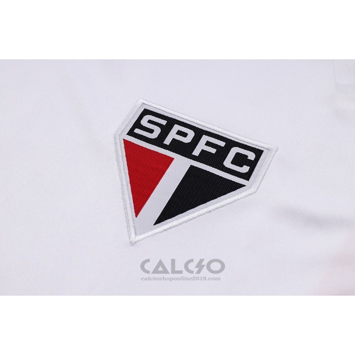 Tuta da Track Sao Paulo Manica Corta 2023-2024 Bianco - Pantaloncini